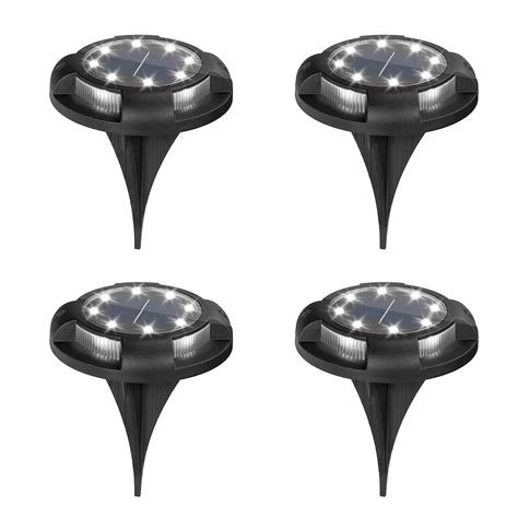 LSLJS Solar Lights For Outside LED Outdoor Light Waterproof 4pcs LED