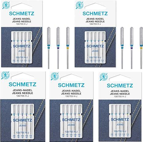 SCHMETZ Lot de 25 aiguilles pour machine à coudre à piston plat 130 705