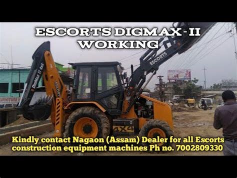 Escorts Digmax Ii Backhoe Loader Working At Customer Side Contact