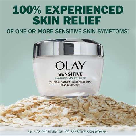 Olay Sensitive Face Moisturizer Anti Aging Soothing Cream Fragrance Free 1 7 Fl Oz