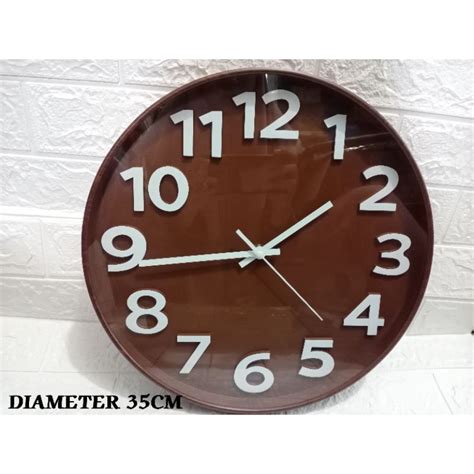 Jual Jam Dinding Model Kayu Angka Timbul Kk Shopee Indonesia