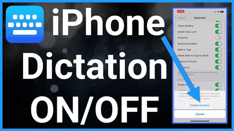 How To Enable Or Disable Dictation On Iphone Youtube