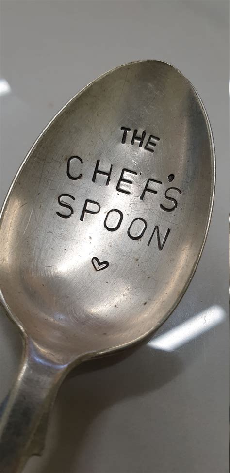 Hand Stamped The Chefs Spoon Etsy