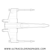 X-wing Coloring Page - Ultra Coloring Pages