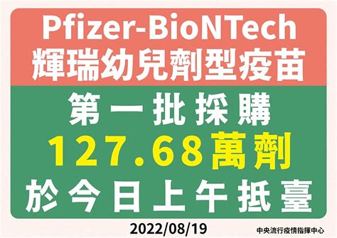 127萬劑bnt幼兒新冠疫苗已到貨 最快27日開打