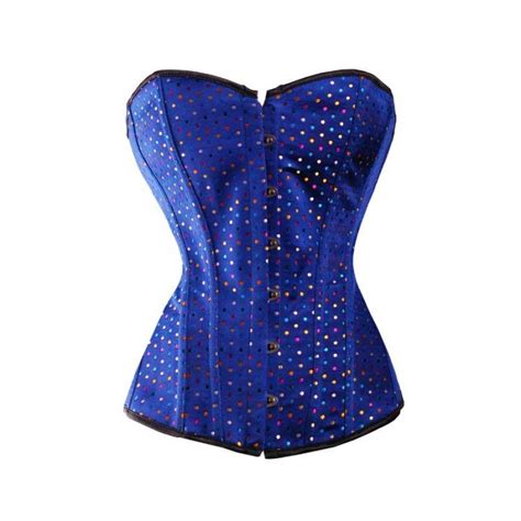 Blue Glitz Corset Masquerade Costume Hire