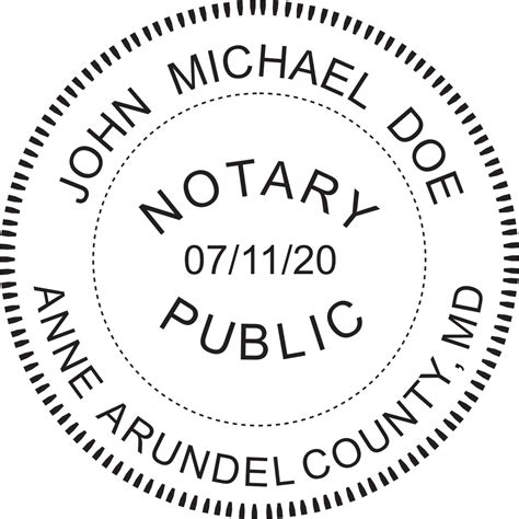 Maryland Pocket Notary Seal