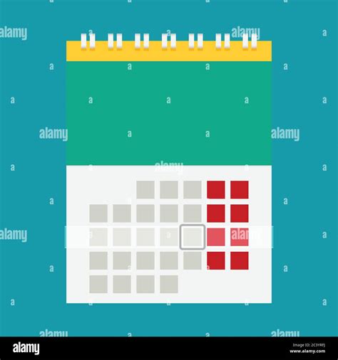 Calendar Flat Icon Vector Illustration Stock Vector Image And Art Alamy