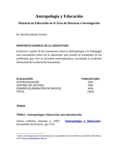 PDF Antropología y Educación Noehernandezcortez s Blog PDF