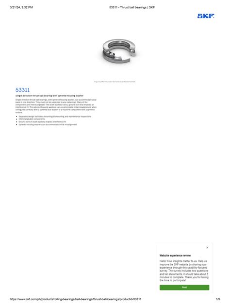 Thrust Ball Bearings - SKF | PDF | Bearing (Mechanical) | License