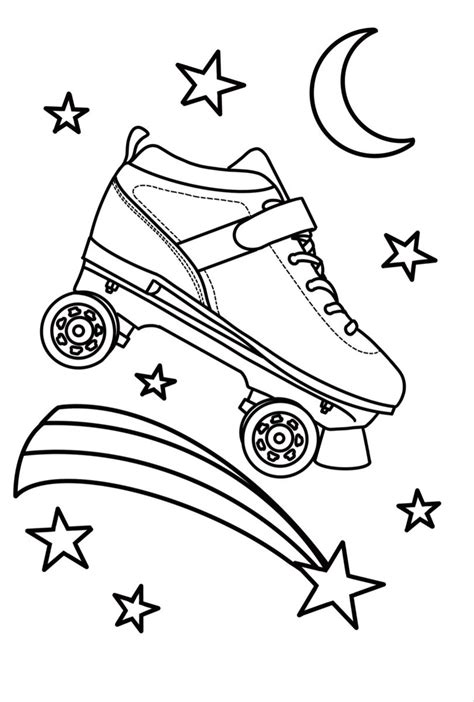 Roller Skating Coloring Pages