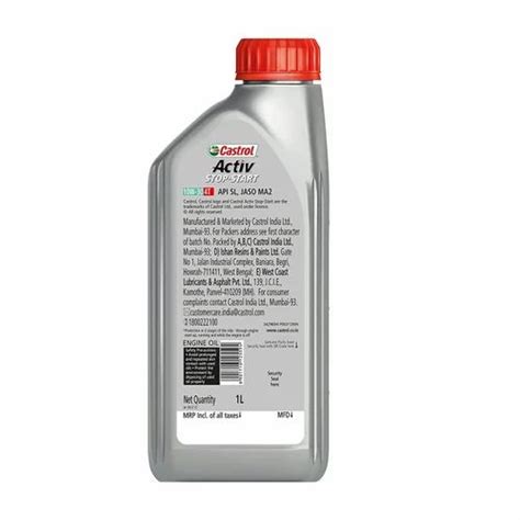 W L Castrol Active Stop Start Engine Oil Unit Pack Size Bottle