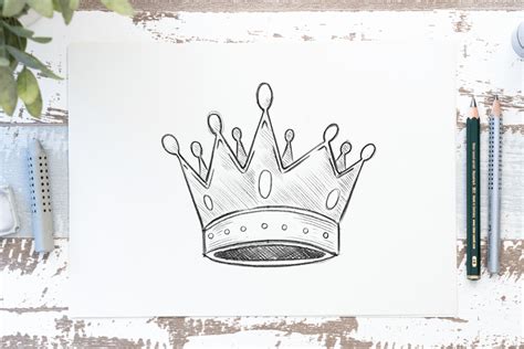 How to Draw a Crown (easy step by step) 👑