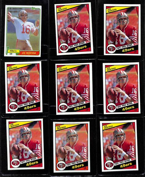 Lot Detail Lot Of 20 Joe Montana Cards Inc 1981 Topps Rookie 9