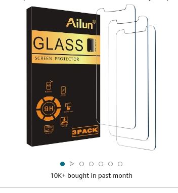 Ailun Glass Screen Protector For Iphone Pro Max Inch Pack Case