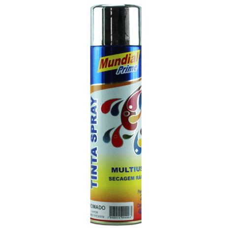 Tinta Spray Metálica Cromado Mundial Prime 400 ml Submarino