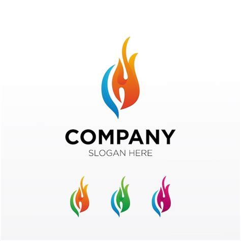 Plantilla De Dise O De Logotipo Abstracto Fire Flame Gas Vector Premium