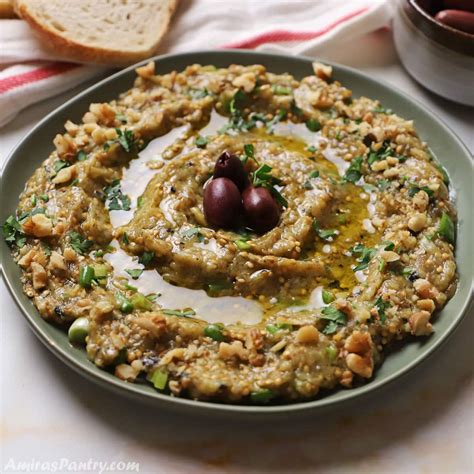 Melitzanosalata Greek Eggplant Dip Amiras Pantry