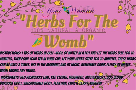 Herbs For The Womb Yoni Woman