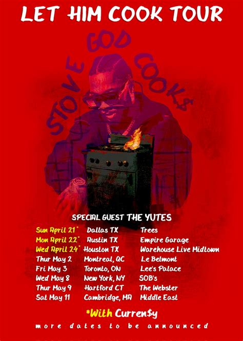 STOVE GOD COOKS ANNOUNCES LET HIM COOK TOUR Tha Culture Report