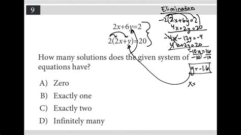 2x 6y 2 2 2x Y 20 How Many Solutions Does The Given System