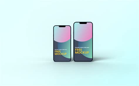 Iphone 13 Pro And Iphone 13 Pro Max Mockup Mockup World