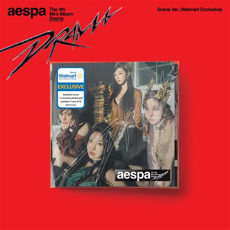 Aespa Drama The 4th Mini Album Scene Ver Walmart Exclusive Cover And Postcard K Pop Cd