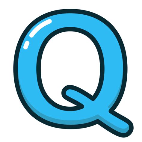 Blue, letter, q, alphabet, letters icon - Free download