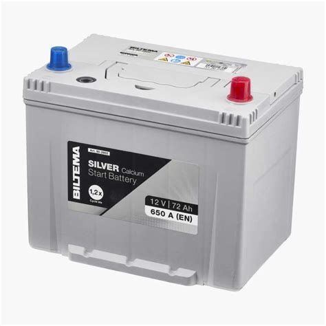 Starter Battery Silver 12 V 72 Ah Biltema Se