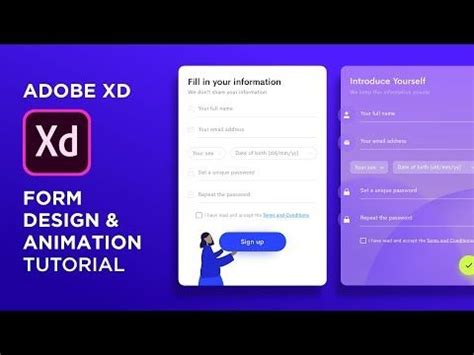 Form Ui Design And Animations In Adobe Xd Auto Animate Design