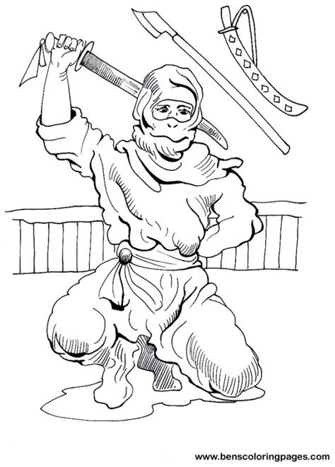 20 Free Printable Ninja Coloring Pages