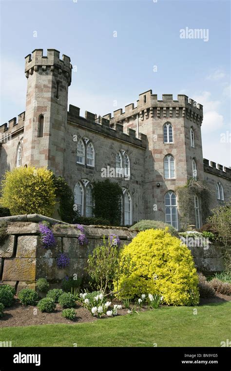 Cholmondeley Castle Gardens. Spring view of Cholmondeley Castle Stock ...