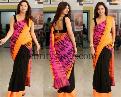 Isha Chawla Printed Saree - Saree Blouse Patterns