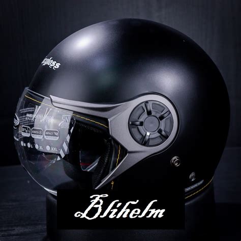 Jual Helm Cargloss Retro Yrm Ghotic Black Doff Classic Half Face