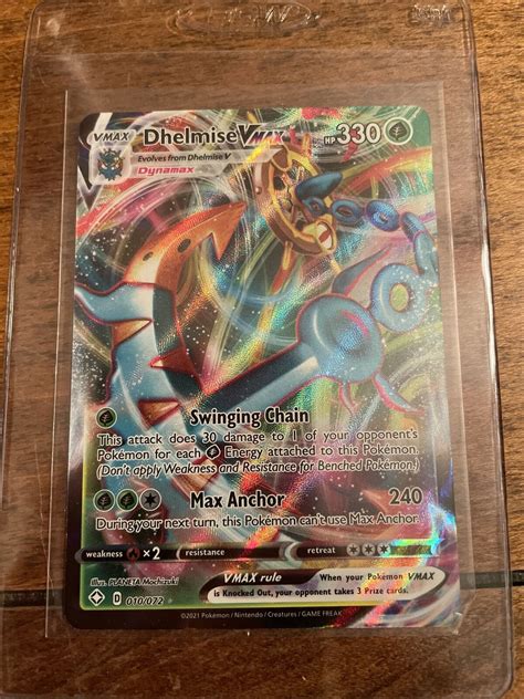 Pok Mon Tcg Dhelmise Vmax Shining Fates Holo Ultra Rare Ebay