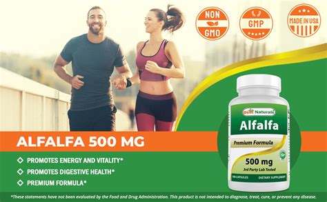 Amazon Best Naturals Alfalfa Green Super Food Mg Capsules