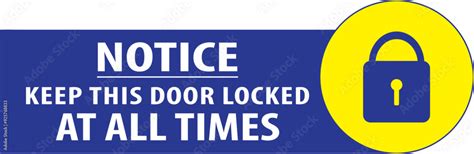 door locked   times sign vectoreps stock vector adobe