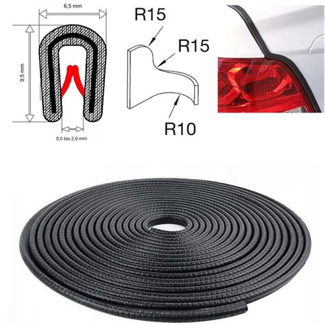 10m Kantenschutz Kantenschutzprofil Schwarz Keder Band Klemm Profil