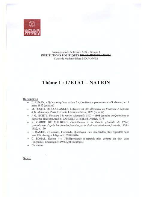 Th Me Letat Nation La Note Du Chapitre Entier De L Etat Nation