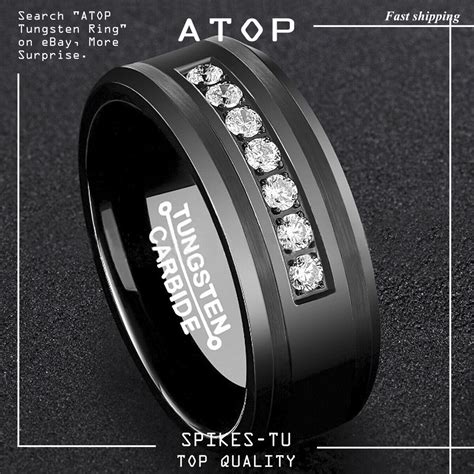 Mens Black Wedding Band With Diamonds Flash Sales Bellvalefarms