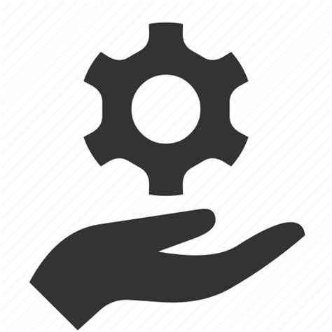 Business Gear Hand Service Icon