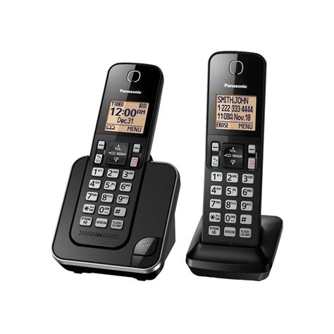 Panasonic KX TGC352B DECT 6 0 Expandable Cordless Phone System Black KX