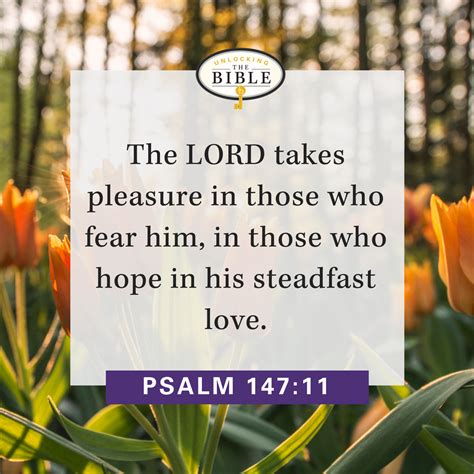 The LORD Takes Pleasure In Those Who Fear Him In Those Who Hope In His