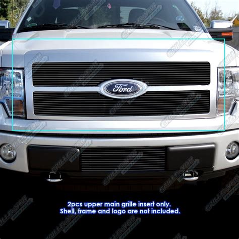 Aps Compatible With Ford F 150 2009 2012 Platinum Only Main Upper Aluminum Black Horizontal