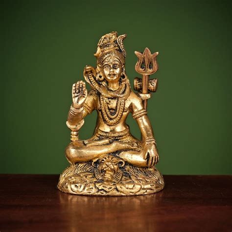 Buy Ekaa Handicrafts Brass Lord Shiva Statue With Trident Home Temple