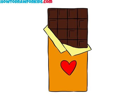 chocolate bar drawing easy | Chocolate drawing, Drawing tutorials for ...