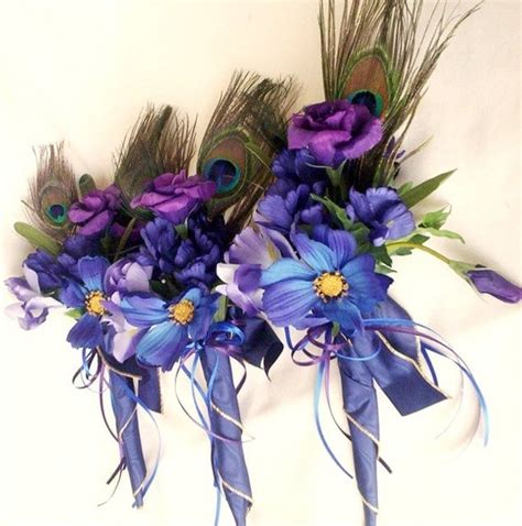 Peacock Feather Bouquet Weddings Feather Bouquet By Amorebride