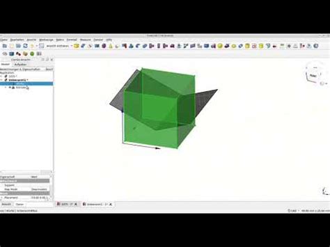 freecad erzeugen einer fläche körper schneiden part anleitung