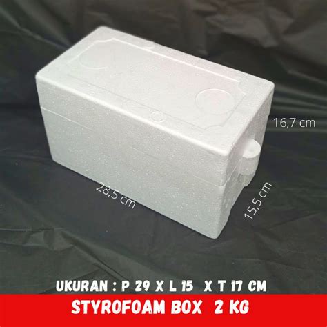 Jual STEROFOAM BOX STYROFOAM BOX KECIL 2 KG UKURAN 29 X 15 X 17