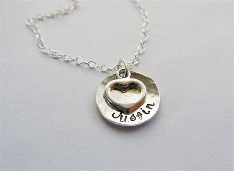 Personalized Necklace with Heart Charm